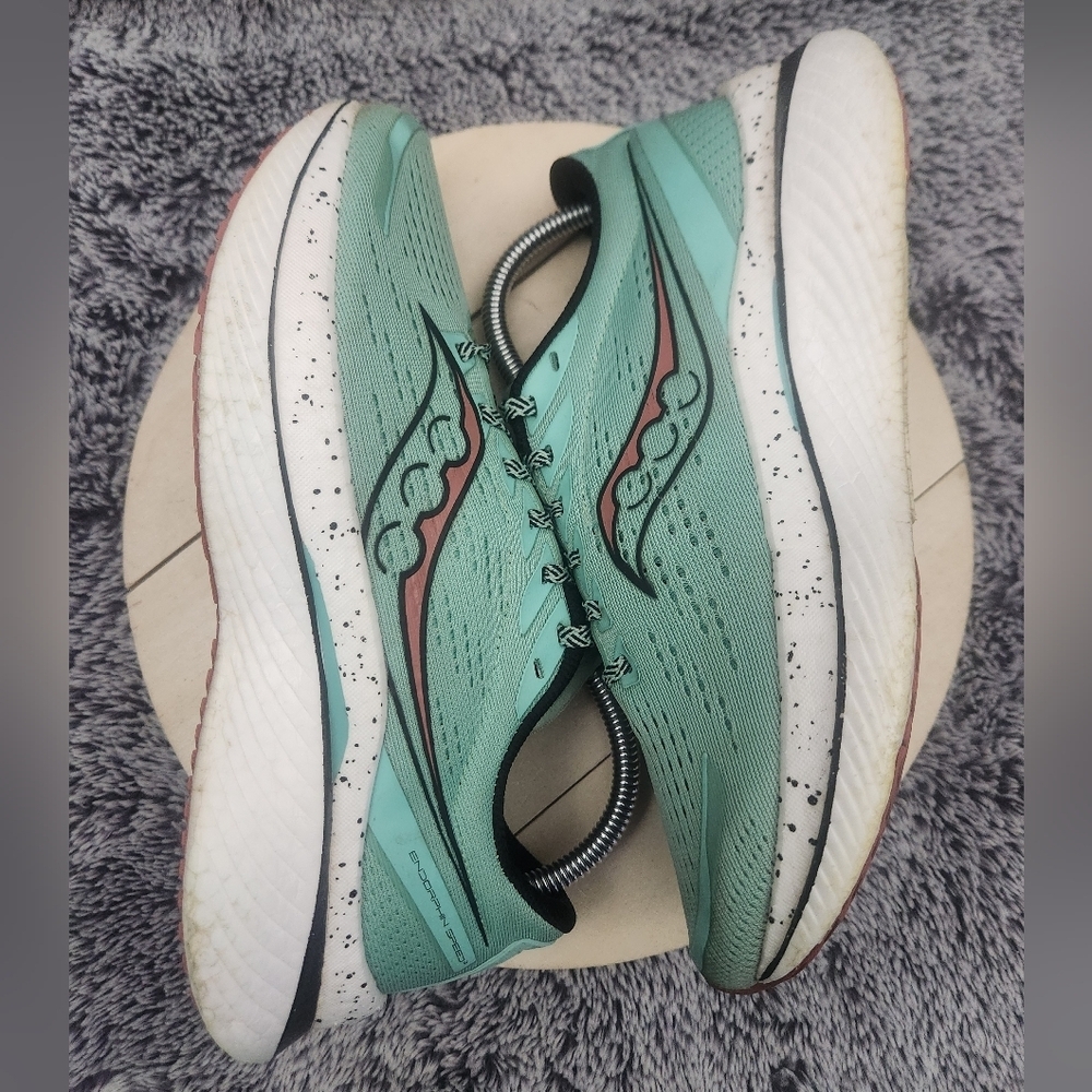 Saucony Endorphin Speed 3 Running Shoes, Sprig/Black, Women's Size 9 - Picture 5 of 9